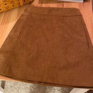 J. Crew brown suede skirt